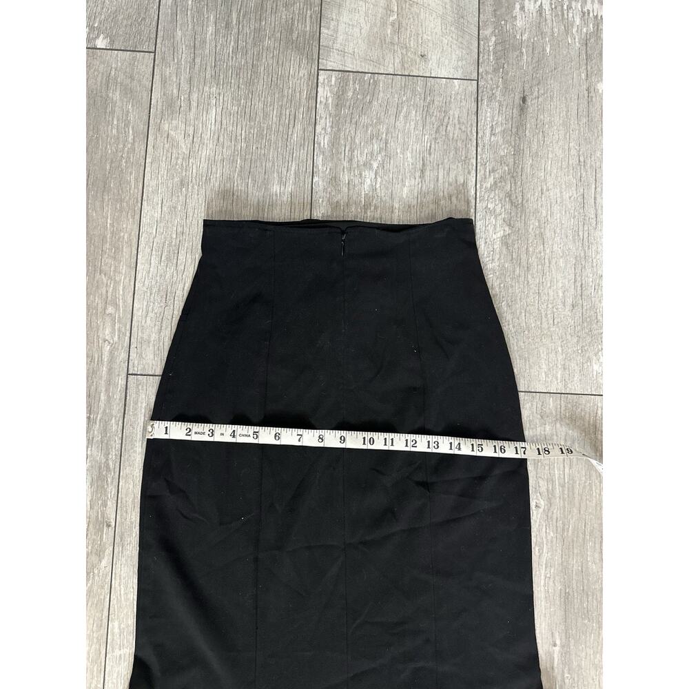 VTG Y2K Newport News Black Corset Lace Up Mermaid Maxi Skirt 4 Romantic Goth - Picture 7 of 14
